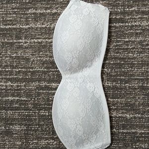 PINK Victoria Secret bandeau grey lace bra Medium